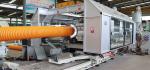 Single Screw PP PE PVC Corrugated Pipe Extruder HDPE Sewage Pipe Extrusion Line