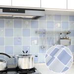 Ceramic Tile Mosaic PVC Self-Adhesive 3D Wallpaper for Bathroom Removable
