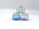 Round Shape Plastic Cosmetic Jars 50ml 250ml Pink Body With White Cap