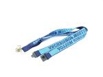Woven Flat Id Neck Lanyard , Polyester Jacquard Neck Lanyard For Badges