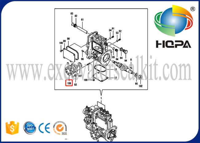 Fuel Transfer Pump 129100-52101 Feed Fuel for Engine 4D84 3TNV76 4TNE88