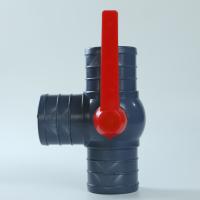 Buy cheap UV Resistant PVC Three Way Valve Blue Black PVC Water Valve ODM product