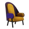 Buy cheap Contemporary Ergonomic Fabric Leisure Chair Twisted Vintage With Solid Wood Legs from wholesalers