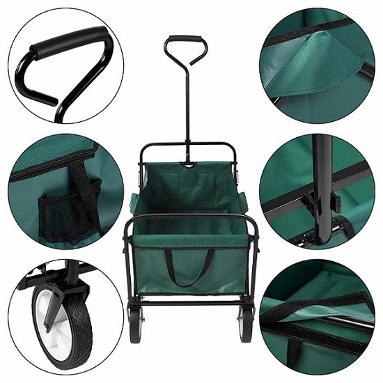 Outdoor Folding Utility Wagon Cart Collapsible
