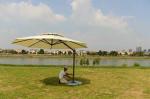 250g Polyester Beach Sunshade Umbrella 3.5M Cantilever Parasol Heavy Granite