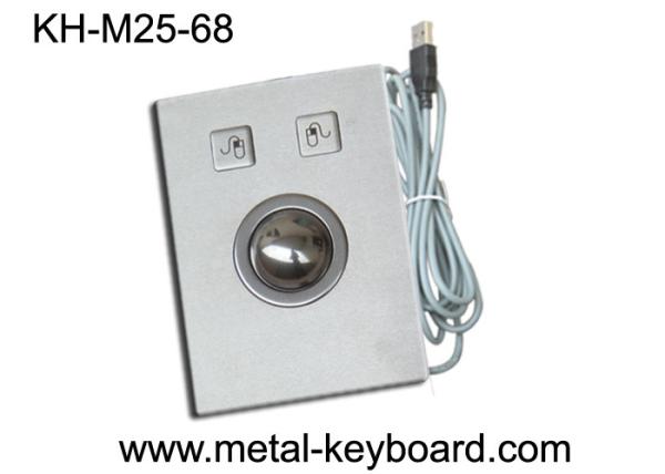 Anti Vandal Industrial Pointing Device Panel Mounted Trackball Stainless Steel