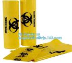 Large Capacity Red Biohazardous Disposal Medical Waste Plastic Trash Bags on