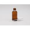 Buy cheap Cylinder 50ml Amber Glass 30ml Essential Oil Bottle from wholesalers