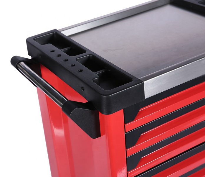 New Design 5 Drawers Cabinet Metal Tool Workshop Cabinet Cart With Hand Tool Set