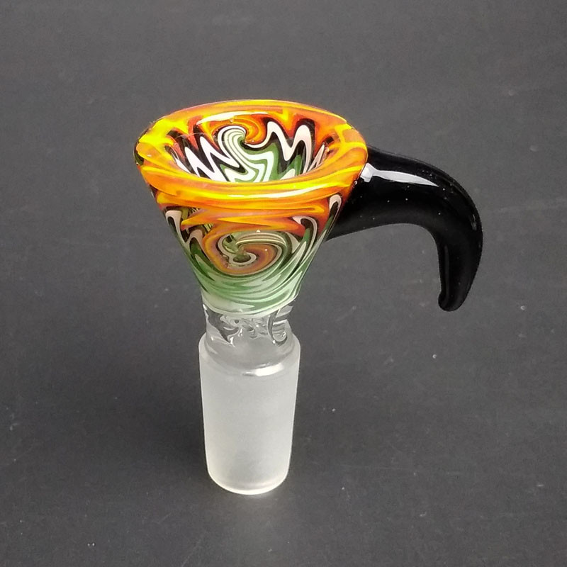 Daily Use Glass Bongs Accessories Funnel Slide Piece With 14mm Male Joint