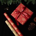 Christmas Gift Tissue Wrapping Paper 50x70cm Red Green Khaki color
