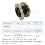 Neoprene Pipe Rubber Expansion Joint Oil Proof Seismic Compensator Ss304 Flange