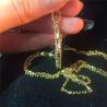Buy cheap 1 Motif Tiger'S Eye 18K Gold Necklace VCARO49L00 Yellow Color With Flower Shape from wholesalers