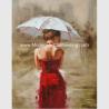 Buy cheap Acrylic Modern Art Oil Painting Decorative Wall Art Girl with Red Dress on Canvas from wholesalers