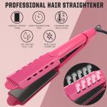 Salon PTC LED Display Ceramic Titanium Plate Wet To Dry Professional Steam Hair