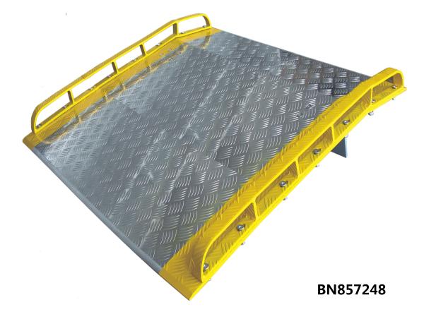 Buy cheap Extra 72 Inch Wide Aluminum Dock Plate With Full Length Orange Painted Steel Curbs from wholesalers