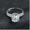Buy cheap 925 Sterling Silver Round Cut Brilliant Cubic Zirconia Ring Lady's Jewelry (RE671) from wholesalers