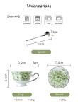 Porcelain Tea Cup And Saucer Set With Spoon French Vintage Floral Design 200ml