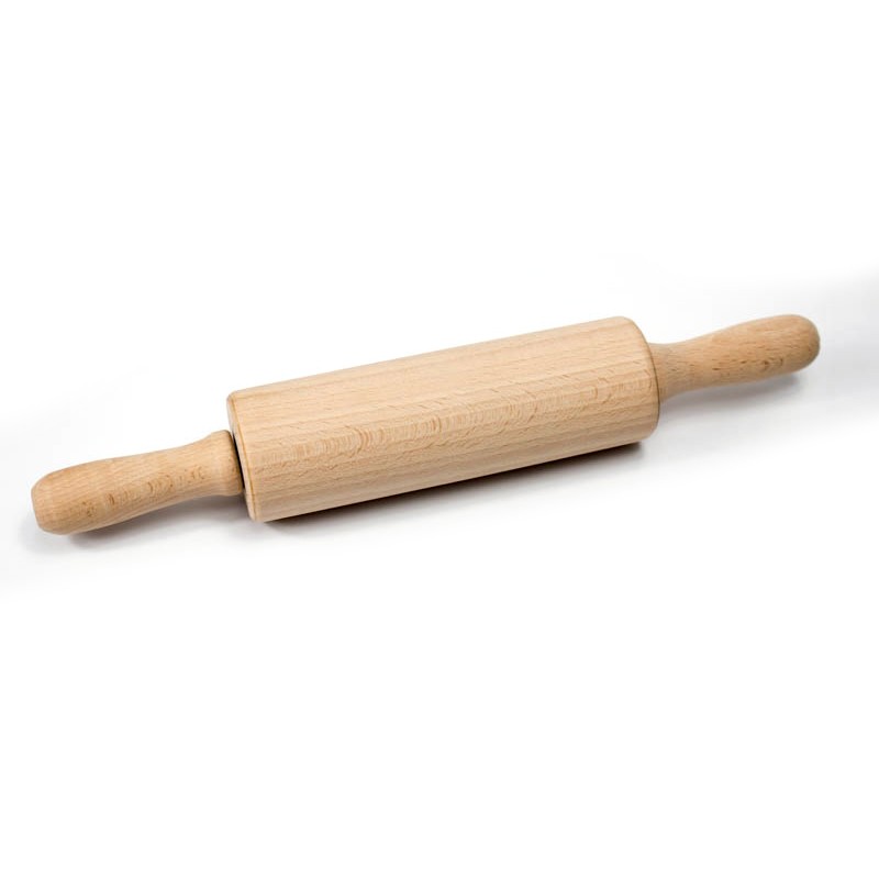 297mm Laser Logo Wooden Baking Tools Beech Small Wooden Rolling Pin