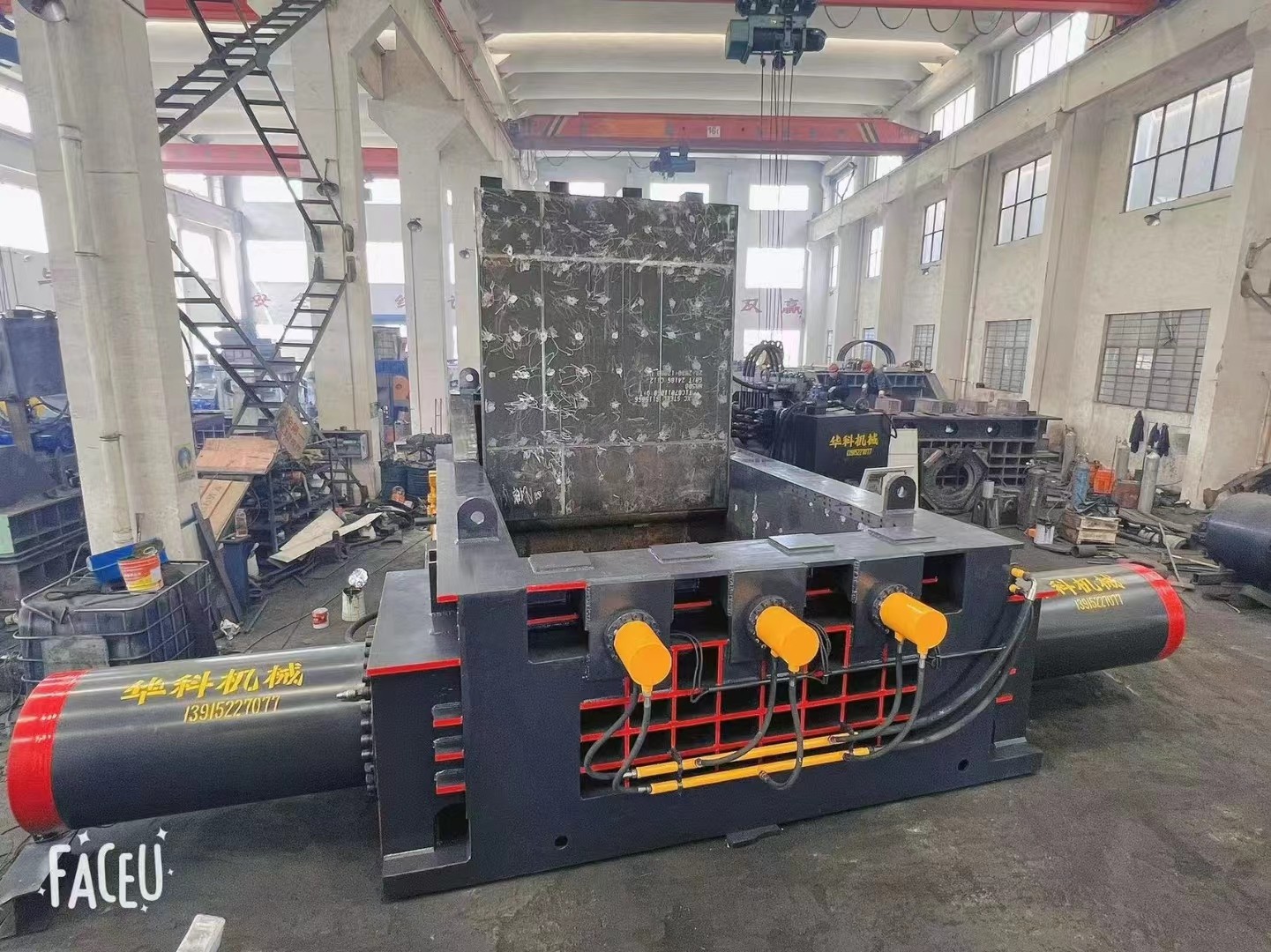 Versatile Scrap Metal Baler Press With 3x37KW Motors And Remote PLC Control