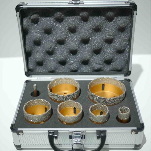 Buy cheap Color Painting 7PC Vacuum Brazing Diamond Hole Saw Kit 1/4" 25/32" 1-3/8" from wholesalers