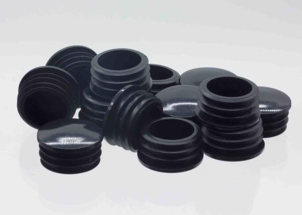 Quality KR-P0378 PP Round Plastic Pipe Plugs Steel Furniture Tube Use Cover Insert Black for sale