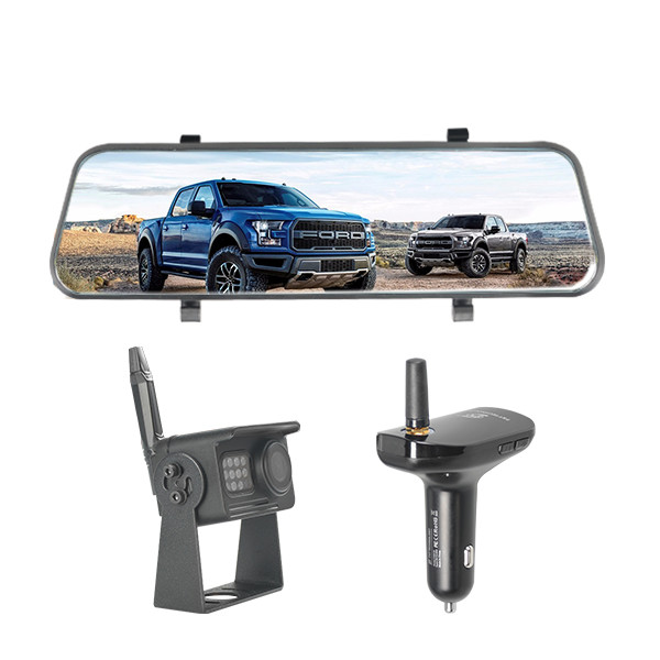 Mirror Dash Cam for Car, 9.6" Mirror Camera Mirror Dash Cam for Car, Support Dual Cameras