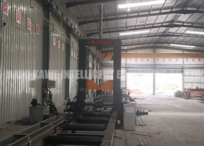 CNC H Beam Production Line Gray Steel Beam Assembly Machine