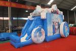Durable Inflatable Slide And Bounce House , Frozen Carriage Bounce House Combo
