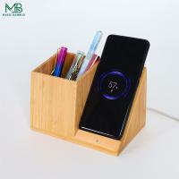 Buy cheap Bamboo Mobile Phone Wireless Charger With Pen Holder Simple product
