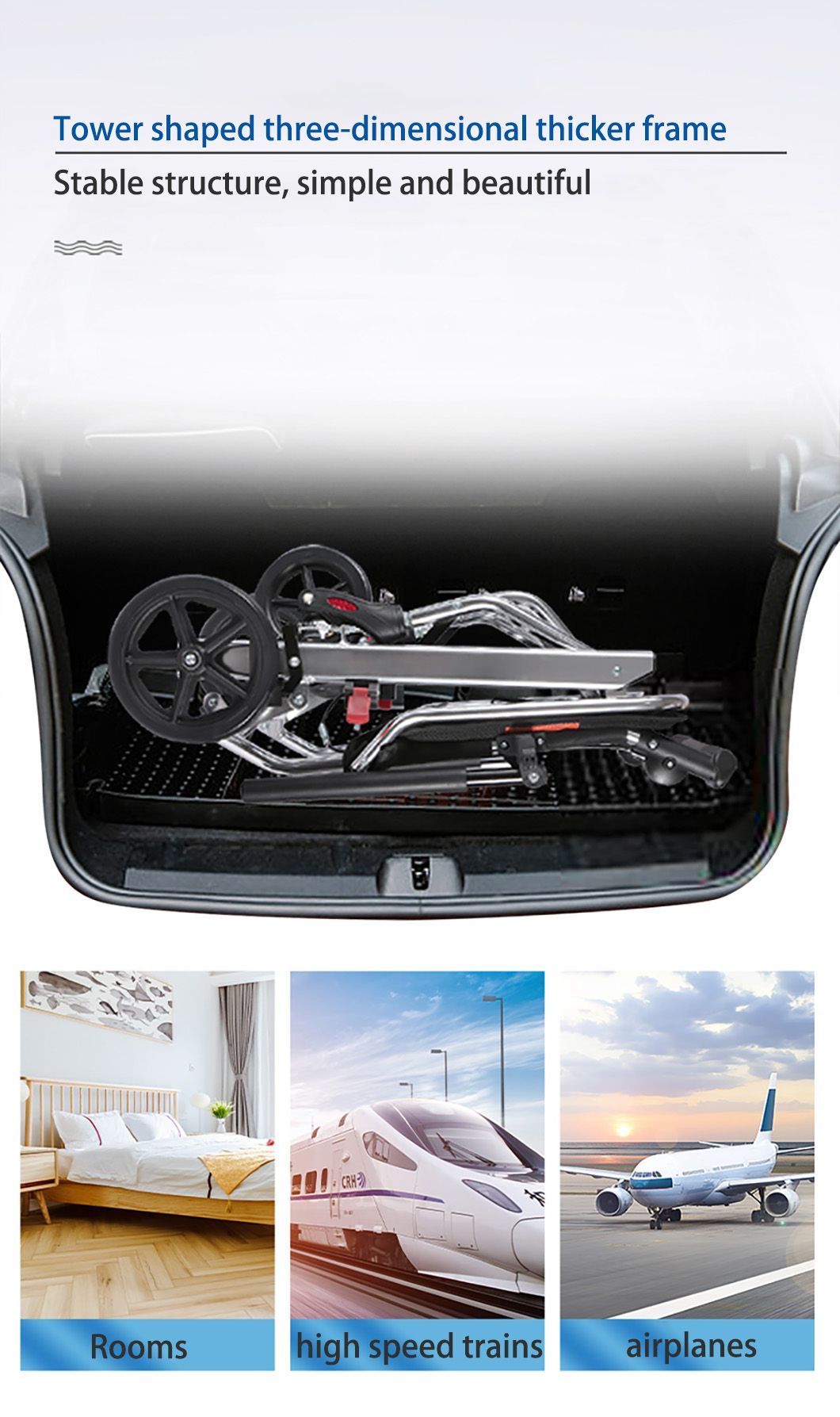 Versatile Folding Manual Wheelchair for Seniors on The Go