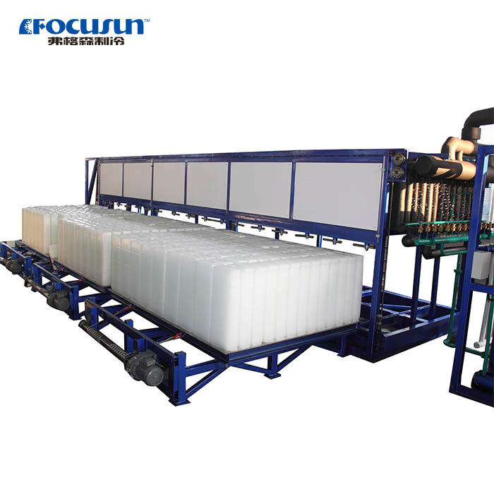 2896kg Operating Weight 20t Industrial Ice Block Machine for Seafood Distributors