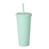 Buy cheap Colorful 450/650ml Candy Color Double Insulated Plastic Tumblers Acrylic Matte Tumbler With Straw Vacuum Sealed Insulation Splash Proof Design from wholesalers