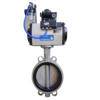 Buy cheap Stainless Steel Pneumatic Wafer Butterfly Valve PN16 PN25 DN50-DN300 150LB 300LB product