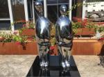 Abstract Figure Indoor Metal Sculptures Stainless Steel Custom Size For Home