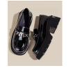 Buy cheap Fashion Black Flat Loafer Shoes With Heels Height 4CM from wholesalers