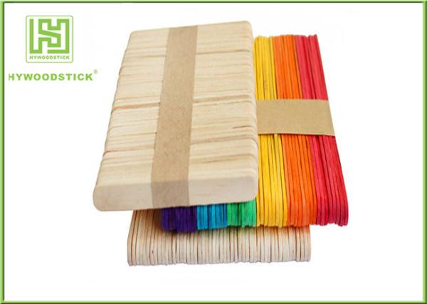 Buy cheap 114mm Wavy Popsicle Sticks Wooden , Flat Handicraft Ice Cream Sticks In Bundle from wholesalers