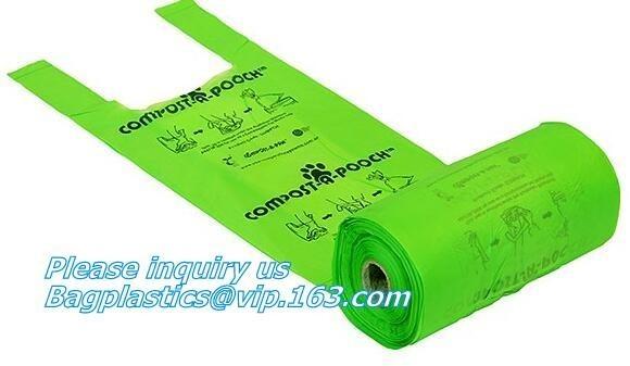 Buy cheap Cornstarch made biodegradable compostable dog poop bags, biodegradable compostable plastic poop dog print bag from wholesalers
