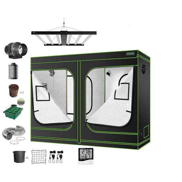240x240x200 Grow Tent Indoor Plants, Removable Floor Tray and Tool Bag for