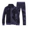 Buy cheap Softer Velour Mens Velvet Tracksuit Set Custom Plain Sportswear Breathable from wholesalers