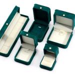 9*9*4.5cm Green Velvet Ring Jewelry Box for Customized Bracelet Earrings