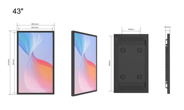 Buy cheap 43'' Outdoor LCD Display IP65-Rated Water Proof Full Outdoor Display 4000 Nits Slim Robust Design from wholesalers