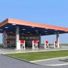 Buy cheap Q345 Petrol Pump Canopy Structure Gas Station Construction 150mm Roof Bending from wholesalers