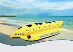 Sport Yellow PVC Super Sub 3 Person Towable Tubes For Boating Inflatable Outdoor