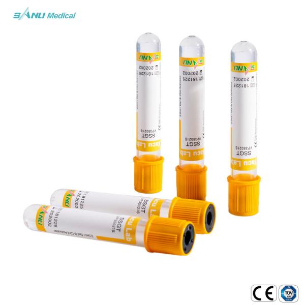 Buy cheap Gel Clot Additive SSGT Glass Vacuum Blood Collection Tube Disposable 5-9ml from wholesalers