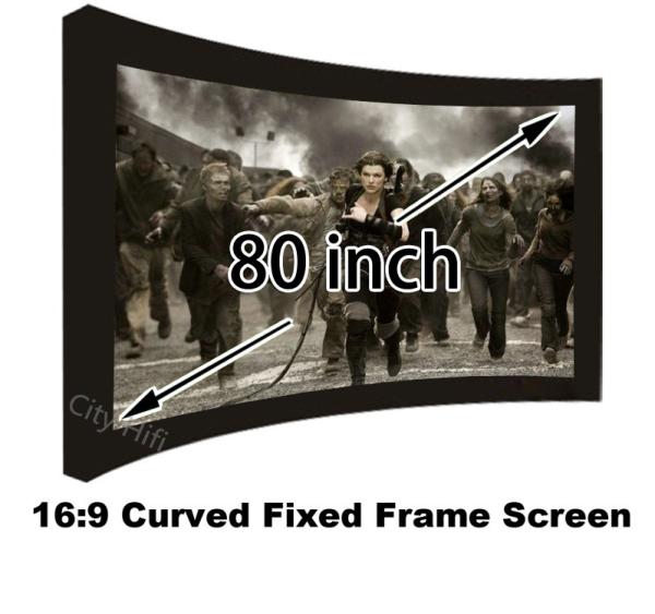Buy cheap Top Quality 3D Theater Screen 80Inch 16:9 Format Wall Mount Fixed Frame Projection Screens from wholesalers