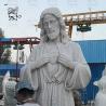 Buy cheap White Marble Jesus Statues Virgin Mary Sculpture Large Garden Church Decoration Religious Handcarved Outdoor factory from wholesalers