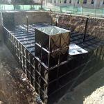 Galvanized Steel / Sus Plate Underground Water Tank Customized Size For Hospital