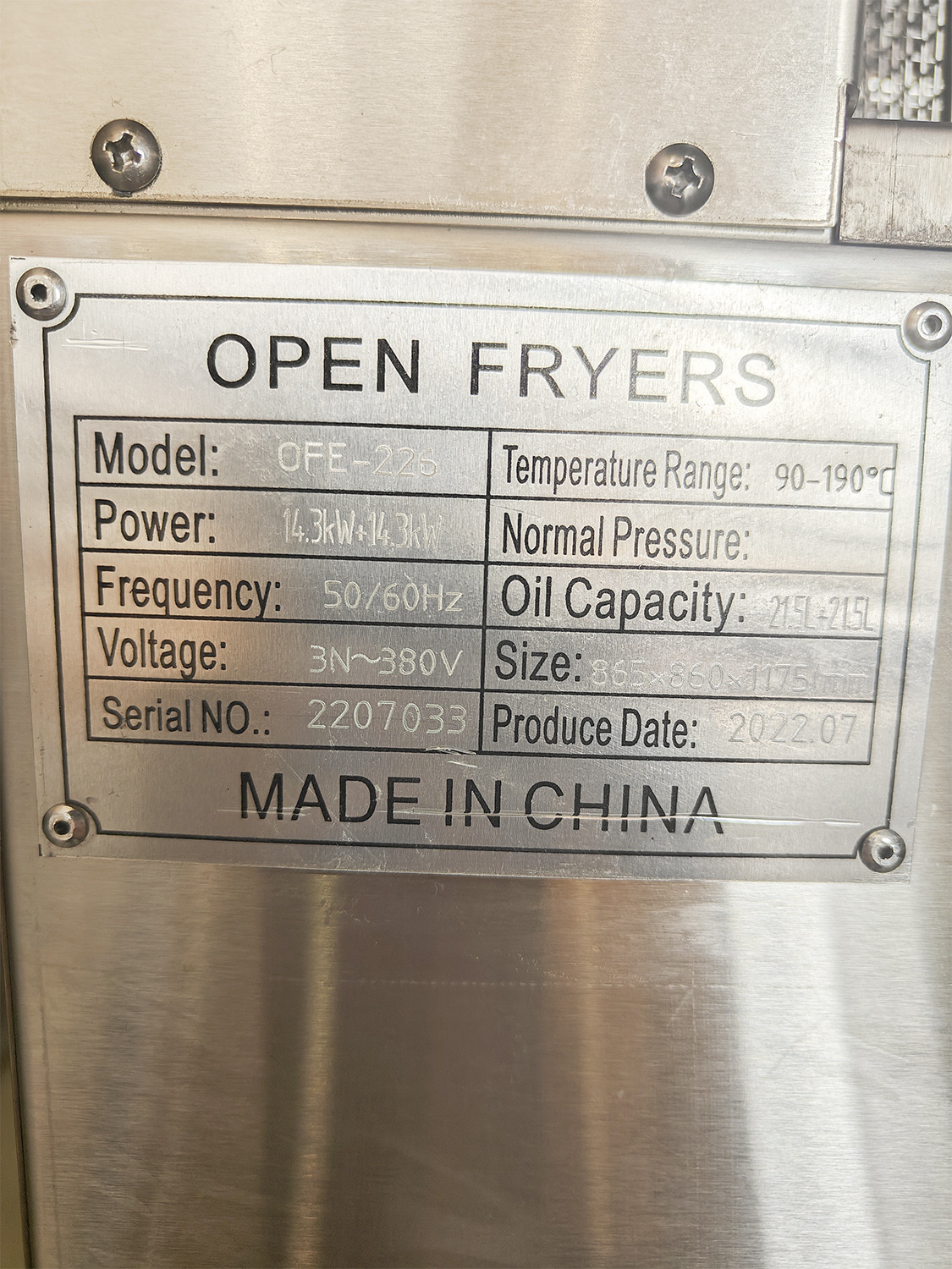 28.6kw Double Tank Big Capacity Digital Computer Panel Electric&gas Chips Open Fryer Machine