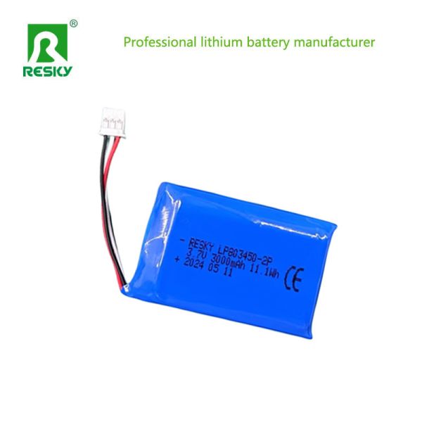 Flat Lithium Polymer Battery Cell 803450 2p 3.7V 1500mAh 3000mAh Power Batteries